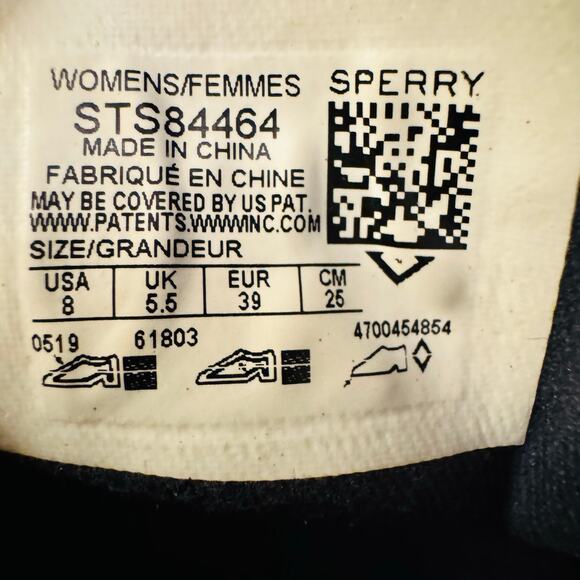 Sperry Womens Green Navy Plaid Topsiders Boat Deck Canvas Preppy Slip on Shoe 8 - Picture 6 of 6